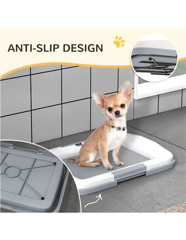PawHut Dog Toilet Tray for Training Dogs, Dog Litter Tray for Indoor, Outdoor, 47 x 34 x 6cm