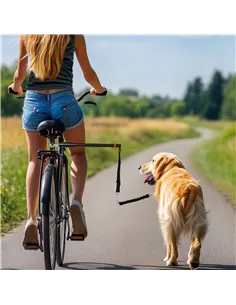 PawHut Dog Lead for Bicycle, Dog Leash for Cycling, Training, Jogging, Black 2