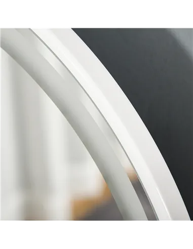 HOMCOM Dressing Table Set with Mirror, Built-in 3 Color LED Light, Vanity Makeup Table with 4 Drawers and Cushioned Stool for Be