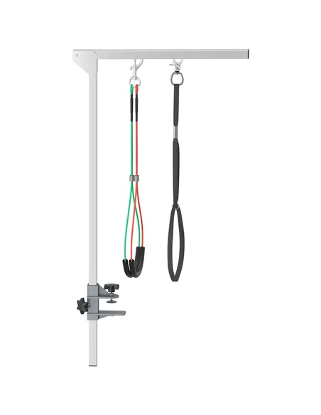 PawHut Adjustable Pet Grooming Arm, with Clamp, Haunch Holders & Grooming Loop - Sliver-Tone