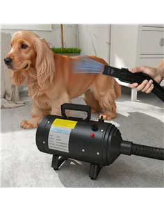 PawHut 2200W Dog Hair Dryer with Adjustable Temperature & Velocity, 3 Different Nozzles, Black 2