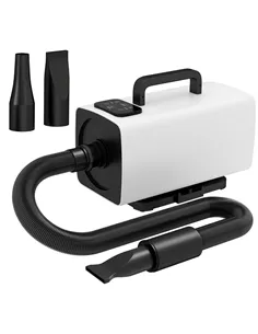 PawHut 2200W Dog Hair Dryer with Auto Adjustable Temperature & Airflow, 3 Nozzles, Digital Screen, for Dogs Cats, White