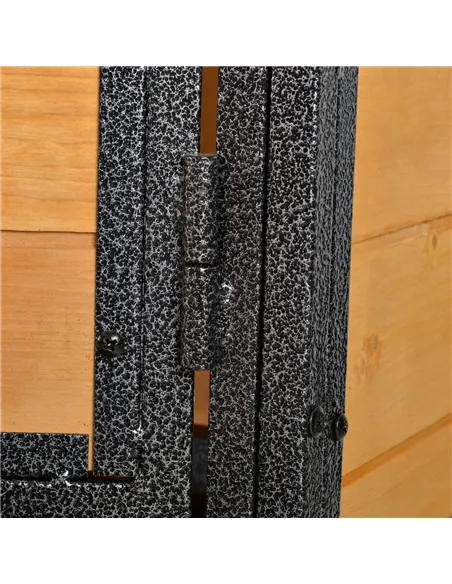 PawHut Wood-metal Guinea Pigs Hutches Elevated Pet House Outdoor 89.5 x 45 x 81cm