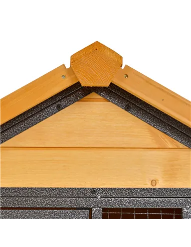 PawHut Wood-metal Guinea Pigs Hutches Elevated Pet Bunny House Rabbit Cage with Slide-Out Tray Outdoor