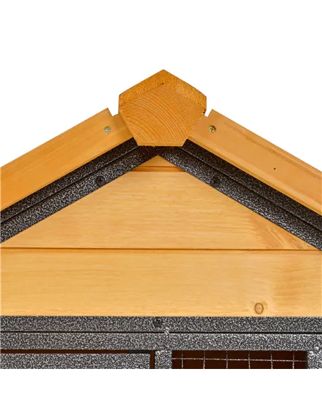 PawHut Wood-metal Guinea Pigs Hutches Elevated Pet Bunny House Rabbit Cage with Slide-Out Tray Outdoor