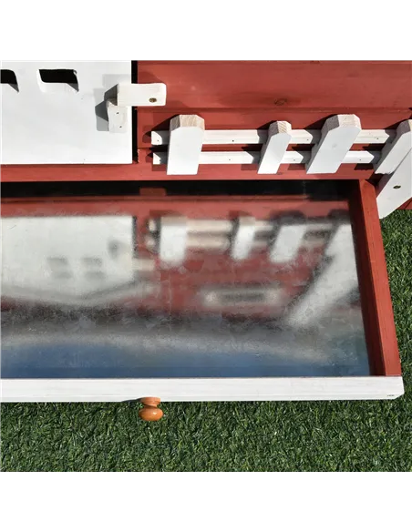 PawHut Rabbits Outdoor Fir Wood Guinea Pigs Hutches w/ Ramp Wine-Brown