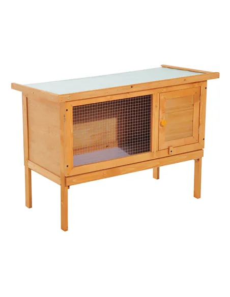 Pawhut Guinea Pigs Hutches,90Lx45Wx65H cm-Fir Wood