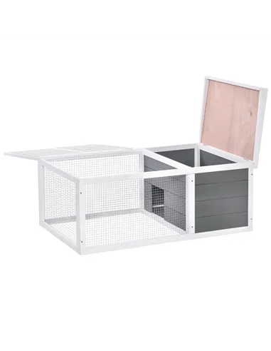 PawHut Guinea Pigs Hutches Small Guinea Pigs Hutches Pet Run Cover, with Water-resistant Asphalt Roof