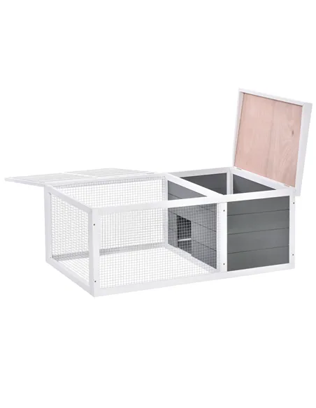 PawHut Guinea Pigs Hutches Small Guinea Pigs Hutches Pet Run Cover, with Water-resistant Asphalt Roof