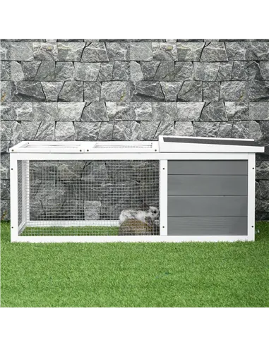 PawHut Guinea Pigs Hutches Small Guinea Pigs Hutches Pet Run Cover, with Water-resistant Asphalt Roof