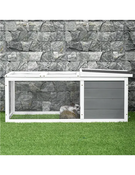 PawHut Guinea Pigs Hutches Small Guinea Pigs Hutches Pet Run Cover, with Water-resistant Asphalt Roof