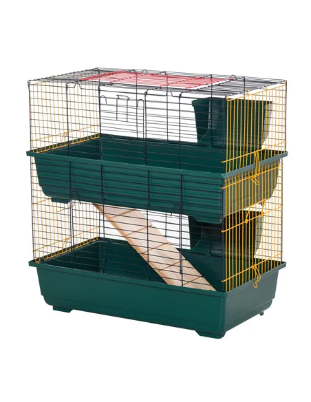 PawHut 2-Story Large Small Animal Cage w/ Accessories for Chinchillas Puppy Guinea Pig
