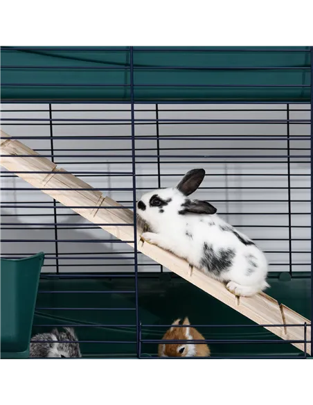 PawHut 2-Story Large Small Animal Cage w/ Accessories for Chinchillas Puppy Guinea Pig