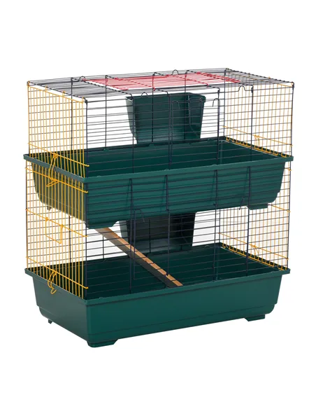 PawHut 2-Story Large Small Animal Cage w/ Accessories for Chinchillas Puppy Guinea Pig