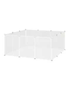 PawHut Pet Playpen DIY Small Guinea Pigs Hutches Fence 12 Panels for Kitten Bunny Chinchilla 2