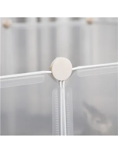 PawHut Pet Playpen DIY Small Guinea Pigs Hutches Fence 12 Panels for Kitten Bunny Chinchilla