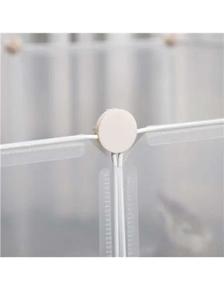 PawHut Pet Playpen DIY Small Guinea Pigs Hutches Fence 12 Panels for Kitten Bunny Chinchilla