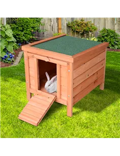 PawHut 20" Wooden Guinea Pigs Hutches-Fir Wood 2