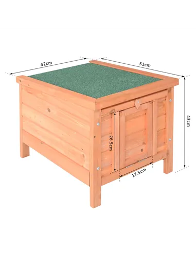 PawHut 20" Wooden Guinea Pigs Hutches-Fir Wood