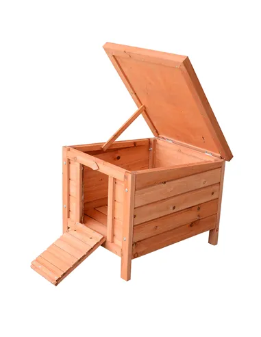 PawHut 20" Wooden Guinea Pigs Hutches-Fir Wood