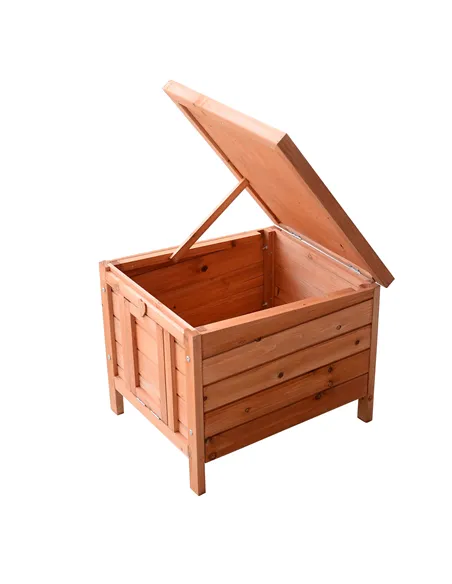 PawHut 20" Wooden Guinea Pigs Hutches-Fir Wood