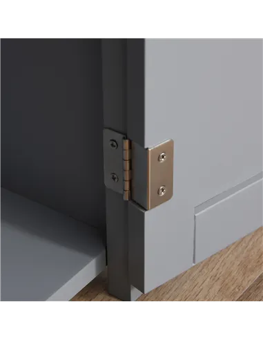 PawHut Wooden Cat Litter Box Enclosure Furniture with Adjustable Interior Wall & Large Tabletop for Nightstand, Grey