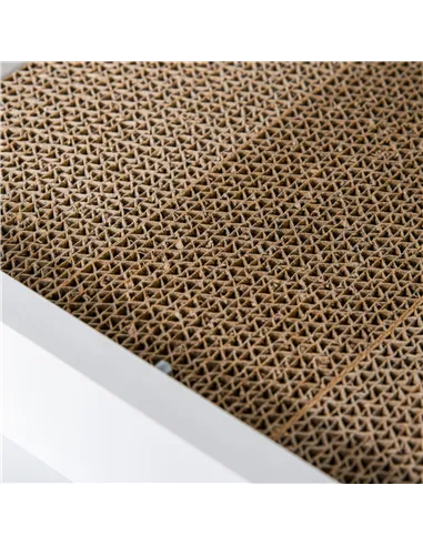 PawHut Wooden Cat Litter Box Enclosure & House with Nightstand/End Table Design, Scratcher, & Magnetic Doors, White