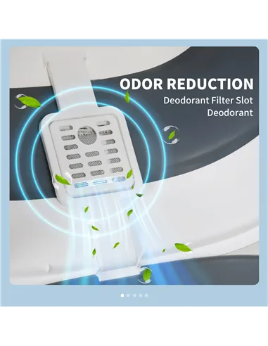 PawHut Foldable Cat Litter Tray with Lid, Deodorant, Scoop, White