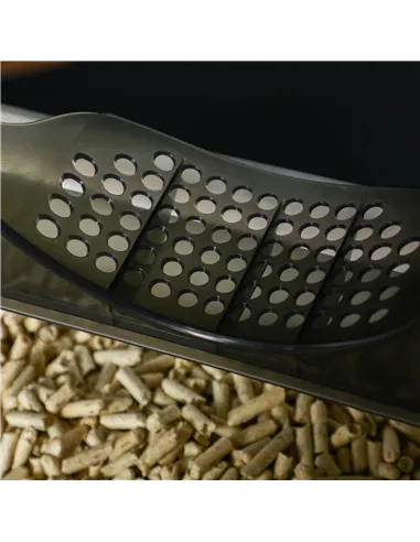 PawHut Hooded Cat Litter Tray with Scoop, Cat Litter Box with Drawer Pan, Handle, Deodorants, Hut Design, Front Entrance, 47 x 4