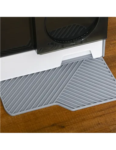 PawHut Hooded Cat Litter Tray with Scoop, Cat Litter Box with Drawer Pan, Handle, Deodorants, Hut Design, Front Entrance, 47 x 4