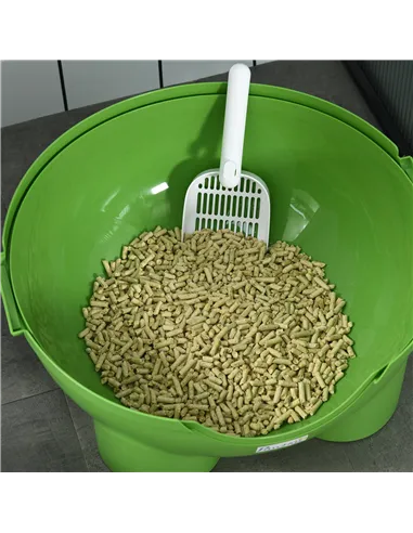 PawHut Large Cat Litter Box, with Scoop, Front Entrance, 53 x 51 x 48cm -Green
