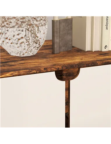 PawHut Hidden Cat Litter Box Furniture, with Sand Drain Pad - Rustic Brown