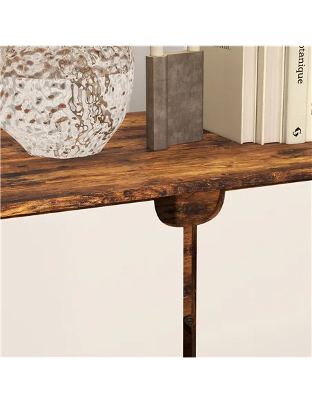 PawHut Hidden Cat Litter Box Furniture, with Sand Drain Pad - Rustic Brown