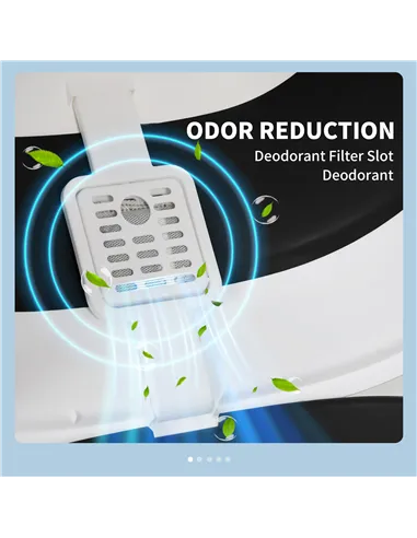 PawHut Foldable Cat Litter Tray with Lid, Deodorant, Scoop, Black