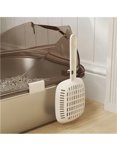 PawHut Stainless Steel Litter Box with Lid, High Wall Sided Enclosure, Pedal, Scoop, Non-Sticky, Anti-Leakage, Easy Cleaning