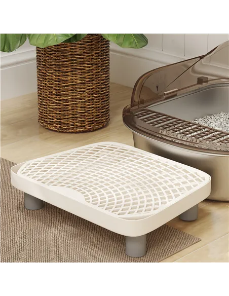 PawHut Stainless Steel Litter Box with Lid, High Wall Sided Enclosure, Pedal, Scoop, Non-Sticky, Anti-Leakage, Easy Cleaning