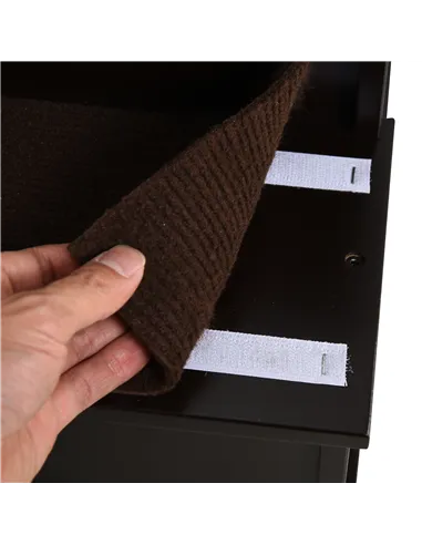 PawHut 4 Step Wooden Dog Steps Pet Stairs for Dogs, Cat Ladder for Bed Couch with Non-Slip Carpet 40 x 59 x 54.2 cm, Dark brown