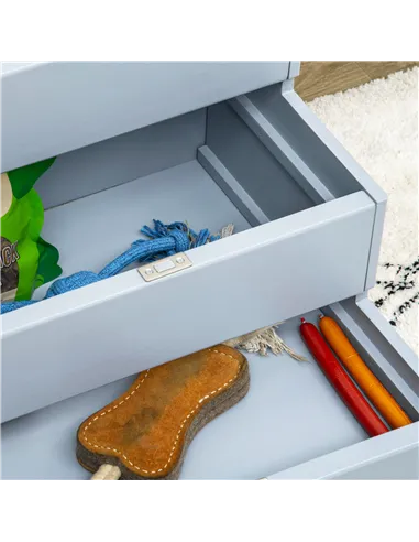 PawHut 3 Step Wooden Dog Steps Pet Stairs for Dogs, Cat Ladder for Bed Couch with Storage Grey