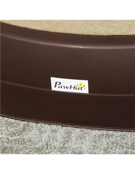PawHut Foldable Pet Stairs Portable Dog Steps 3-Step Design with Non-slip Mats for High Beds, Sofas, 49 x 38 x 38 cm, Brown