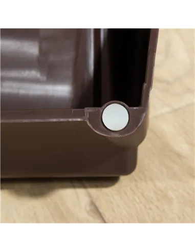 PawHut Foldable Four-Step Pet Stairs, for Cats, Small Miniature Dogs, with Non-Slip Mats 62 x 38 x 49.5cm - Brown