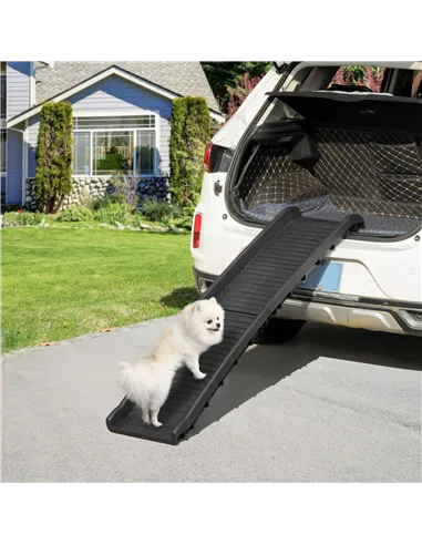 PawHut Foldable Pet Ramp Dog Car Ramp for SUVs, Cars - Black