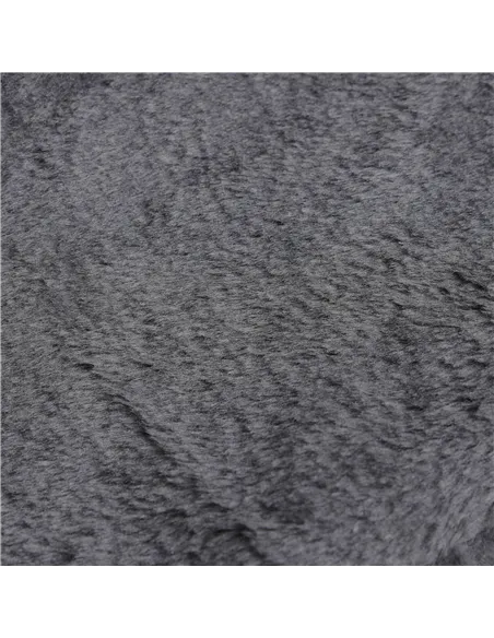 PawHut Four-Step Dog Stairs, with Washable Plush Cover, for High Bed Sofa, Dog Stairs for Small Dog and Cat - Dark Grey