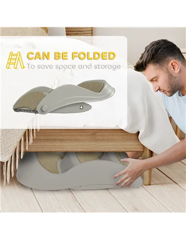 PawHut Foldable Pet Stairs 3 Steps with Non-slip Mats for Small Dogs, Grey