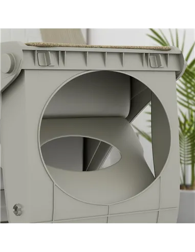 PawHut Foldable Pet Stairs 3 Steps with Non-slip Mats for Small Dogs, Grey