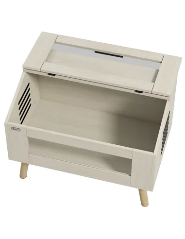 PawHut 111L Vivarium for Snakes, Lizards, Horned Frogs, Chameleons, Hamsters, Gerbils with Tempered Glass Windows