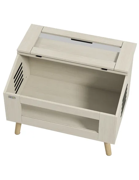 PawHut 111L Vivarium for Snakes, Lizards, Horned Frogs, Chameleons, Hamsters, Gerbils with Tempered Glass Windows