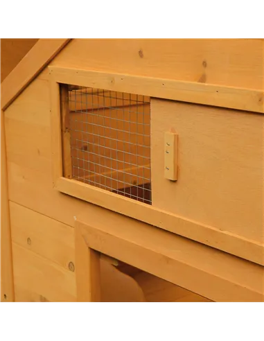 PawHut Wooden Chicken Coop with Nesting Boxes, Tray, for 2-4 Chickens, Yellow