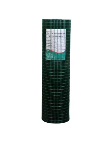 Pawhut PVC Coated Welded Wire Mesh Fencing Chicken Poultry Aviary Fence Run Hutch Pet Rabbit 30m Dark Green