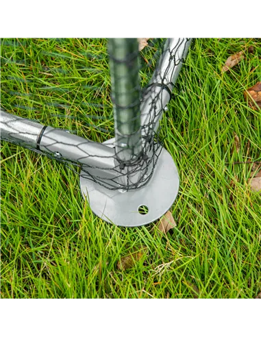 PawHut Walk In Chicken Run Chicken Coop, Large Poultry Cage Hen House for 6-8 Chickens Outdoor w/ Water-Resist Cover 302 x 107 x