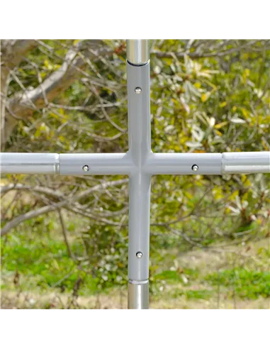 PawHut Galvanised Chicken Coop Hen House w/ Cover 5.7 x 2.8 x 2m